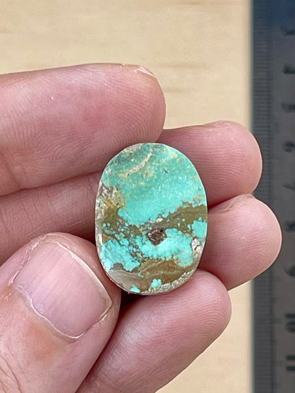 3 Lovely Natural Green Persian Turquoise Loose Stones – Neishabour Mine, Not-stabilized (#N34)