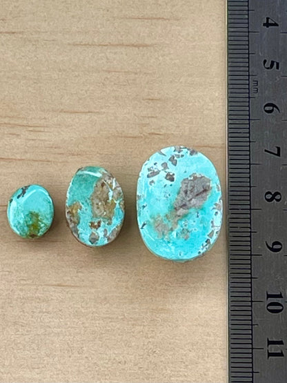 ✨ Natural Persian Turquoise – Set of Three (Neishabour Mine) ✨ (#N35)