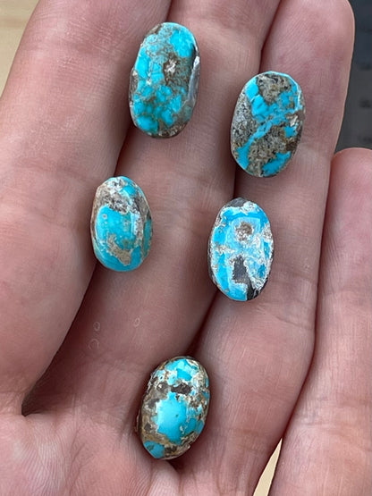 ✨ Natural Persian Turquoise – Rare Set of Five (Neishabour Mine) ✨(#N36)