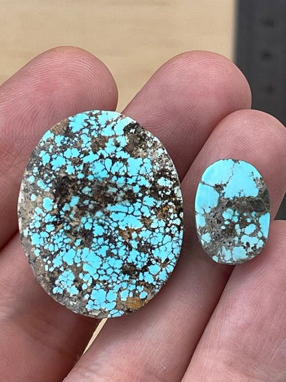 ✨ SPIDERWEB Natural Persian Turquoise✨ Loose Stones – Neishabour Mine, Not-stabilized (#N38)