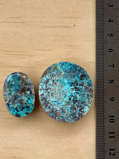✨ Very Large Natural Persian Turquoise – Set of Two (Neishabour Mine) ✨ (#N40)