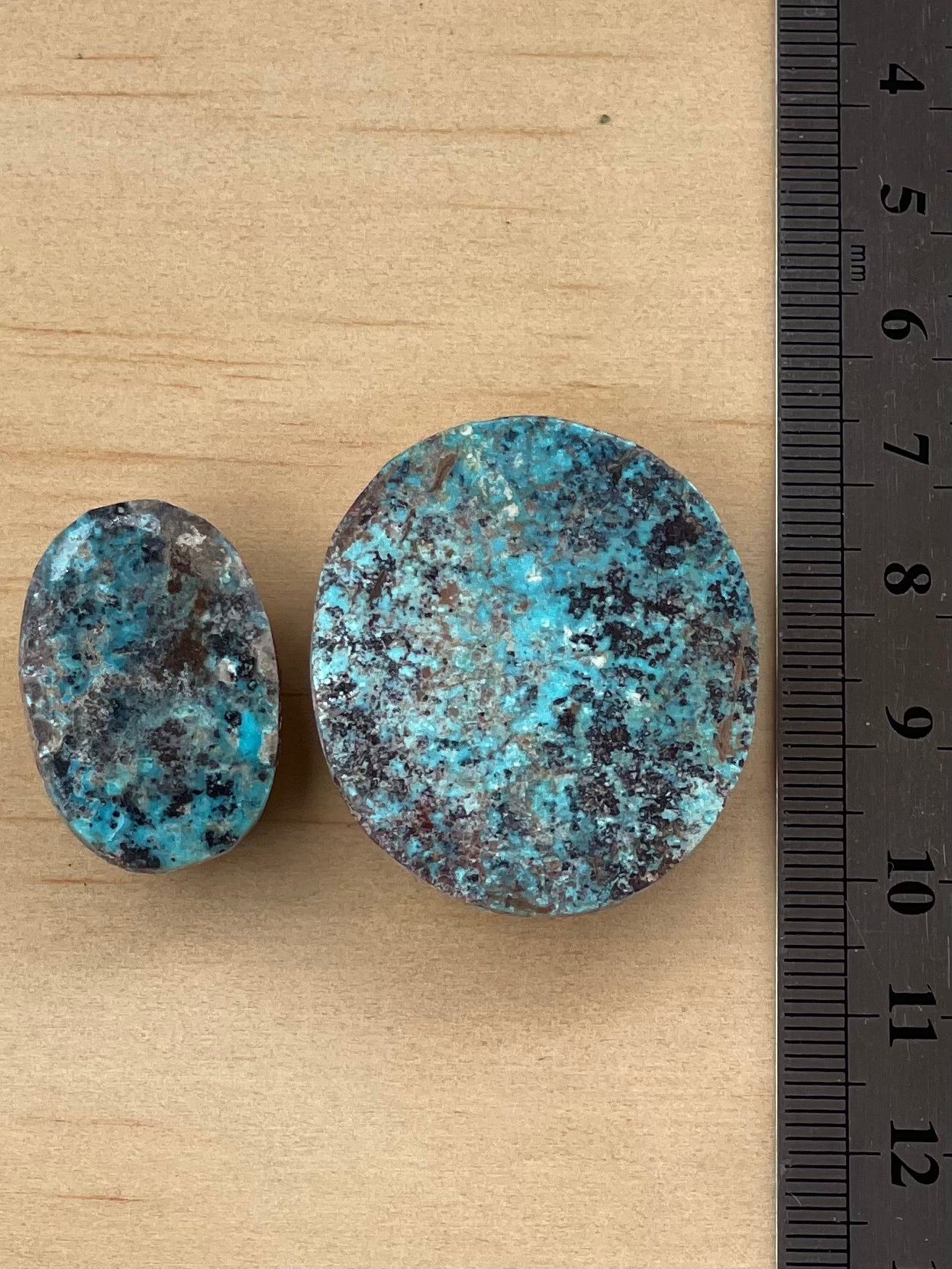 ✨ Very Large Natural Persian Turquoise – Set of Two (Neishabour Mine) ✨ (#N40)