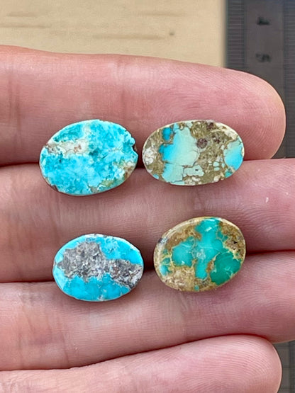 ✨ Natural Persian Turquoise – Rare Set of Four (Neishabour Mine) ✨(#N41)