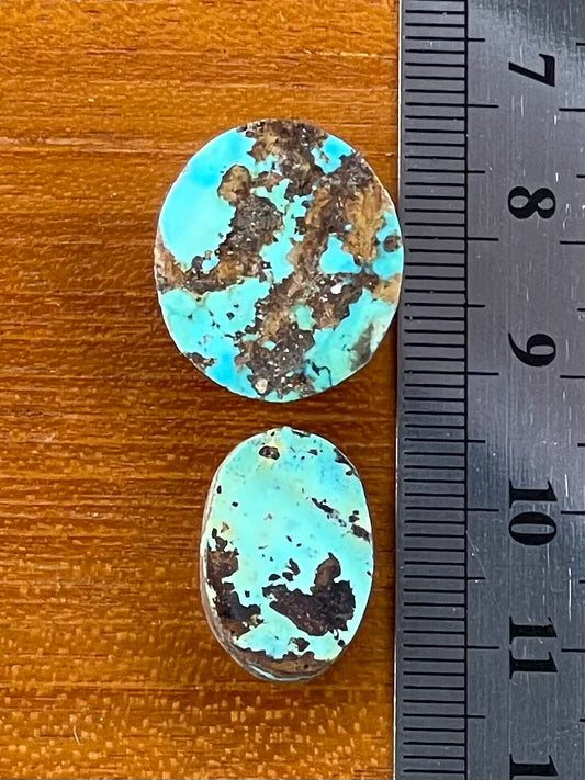 2 Fantastic Natural Persian Turquoise Stones – Neishabour Mine, Iran, Not-stabilized (#N49)