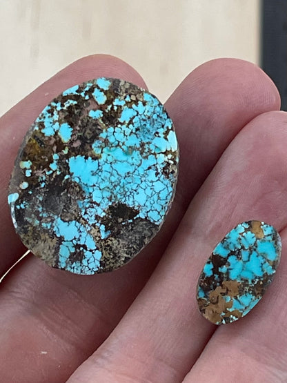 ✨ SPIDERWEB Natural Persian Turquoise✨ Loose Stones – Neishabour Mine, Not-stabilized (#N54)