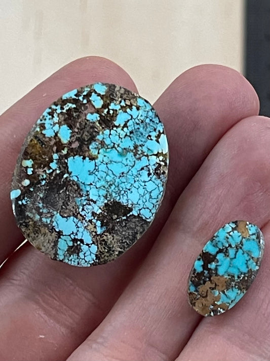 ✨ SPIDERWEB Natural Persian Turquoise✨ Loose Stones – Neishabour Mine, Not-stabilized (#N54)