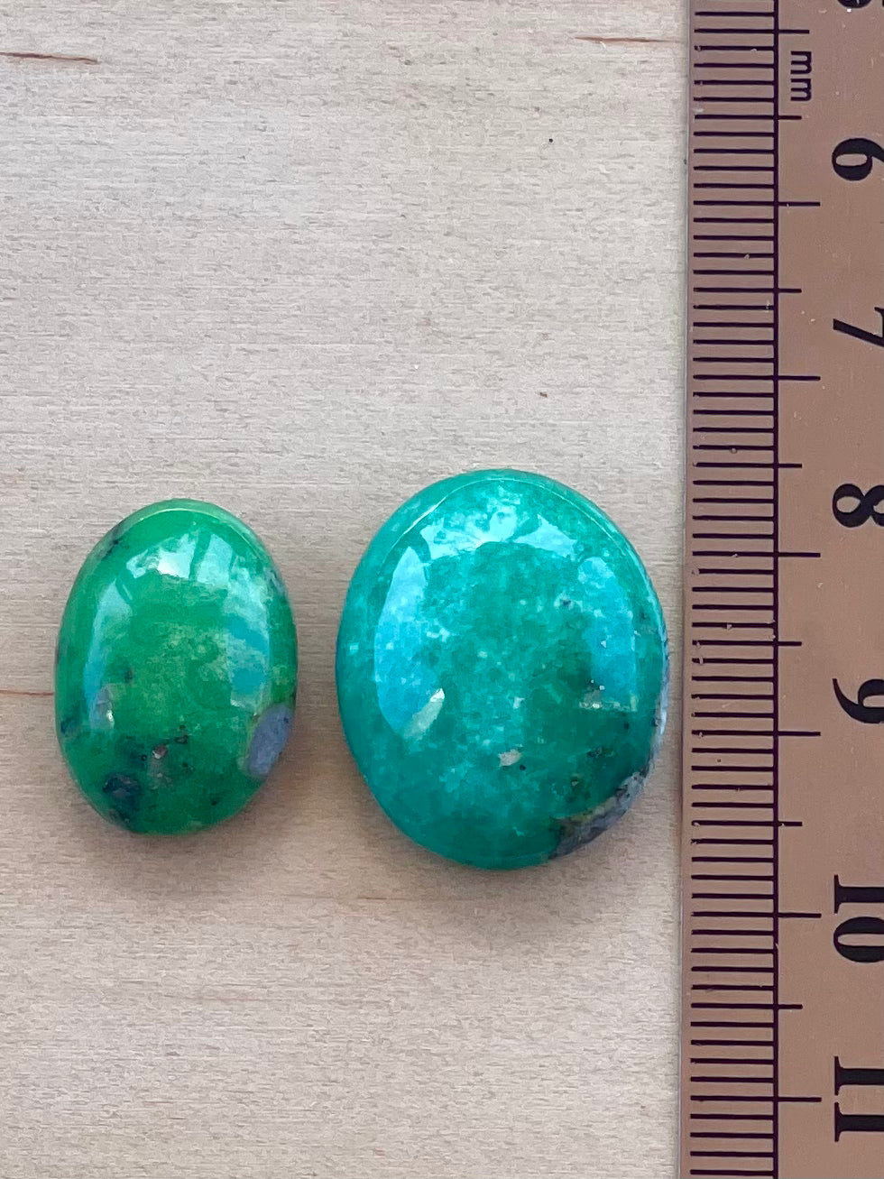 ✨ Rare Green Turquoise with Pyrite – Exclusive Set of Two ✨ K36